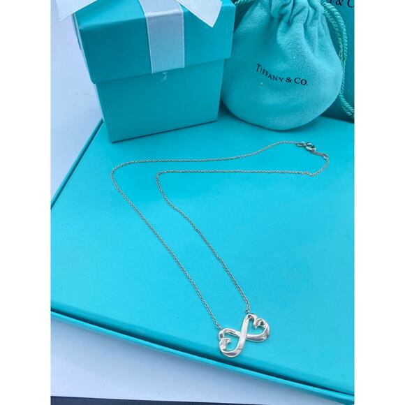 Authentic Tiffany & Co. Authentic Sterling Silver Infinity Pendant Necklace - Picture 2 of 10